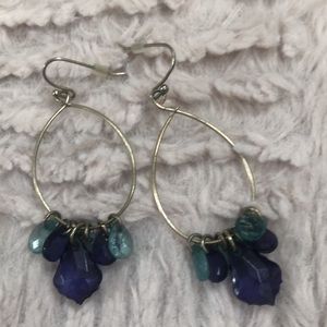 Banana Republic earrings blue and gold colors